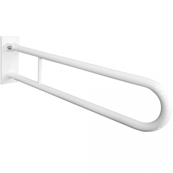 Atlenkiama atrama Bemeta Help 850 mm, su tvirtinimo apdaila, balta 